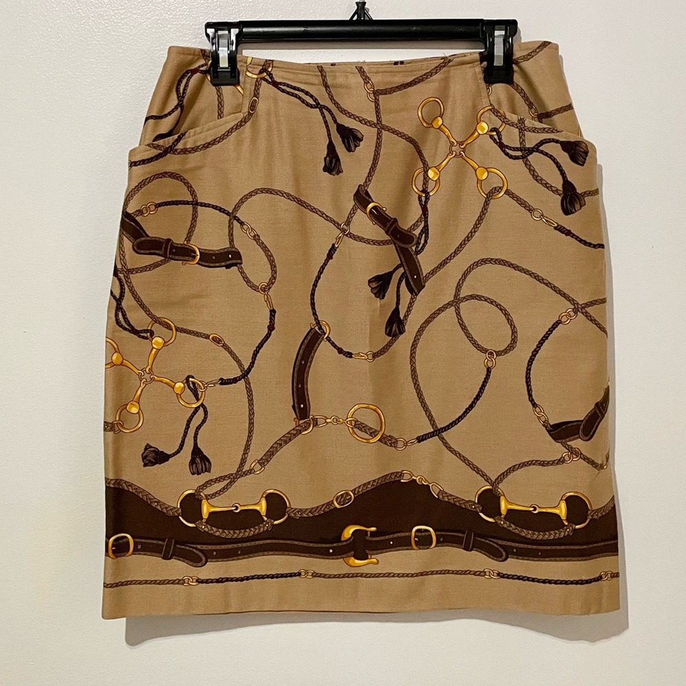 Talbots Equestrian Theme Skirt